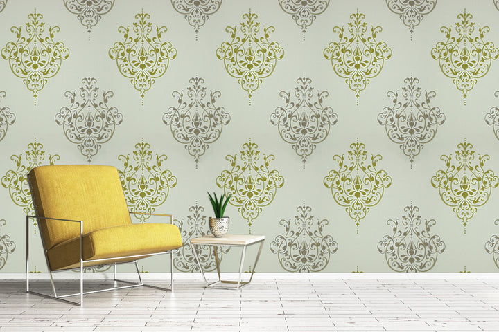 Olive Medallion Wallpaper