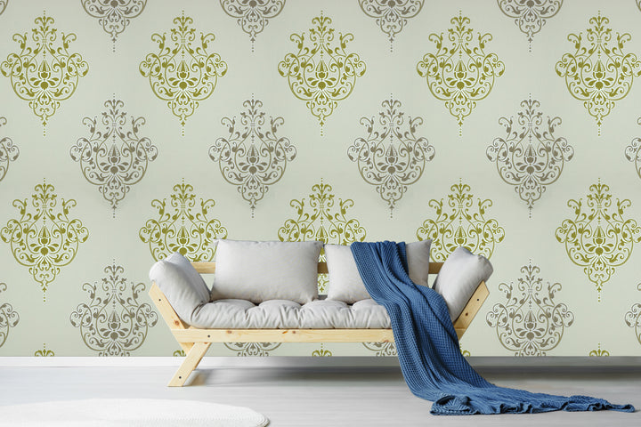 Olive Medallion Wallpaper