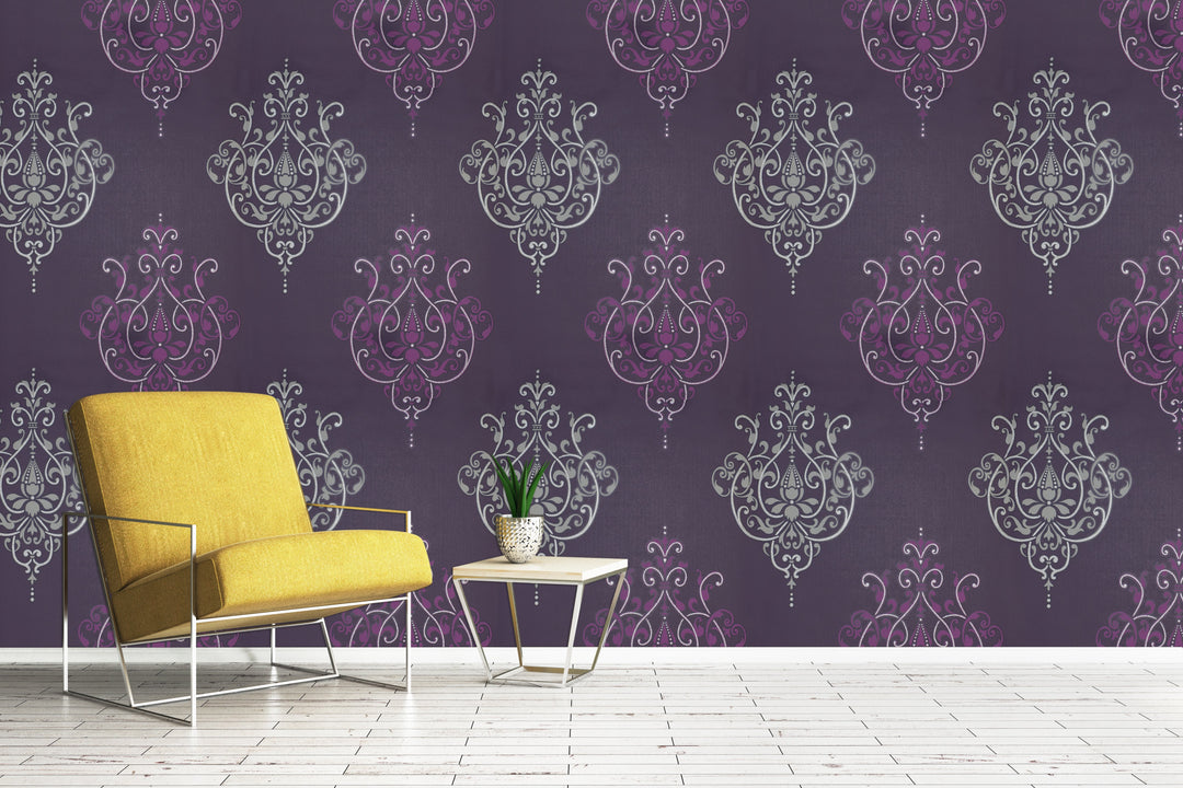 Purple Medallion Wallpaper