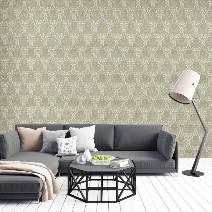 Mayfair Ivory Damask Wallpaper 1826-24
