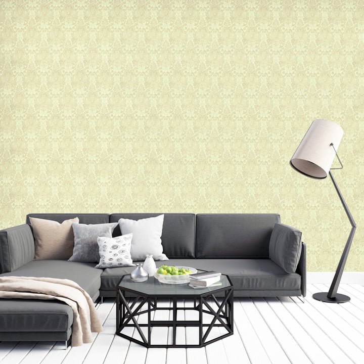 Mayfair Pale Gold Floral Wallpaper 1826-32
