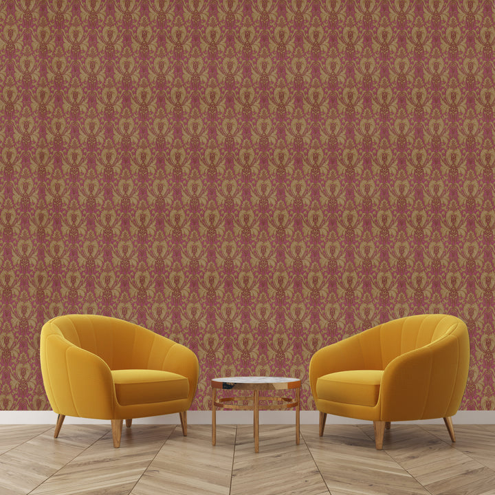 Mayfair Crimson Motif Wallpaper 1826-66