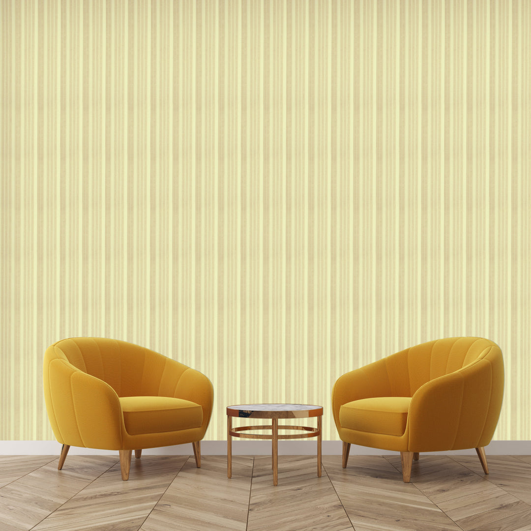 Mayfair Lemon Stripe Wallpaper 1827-32