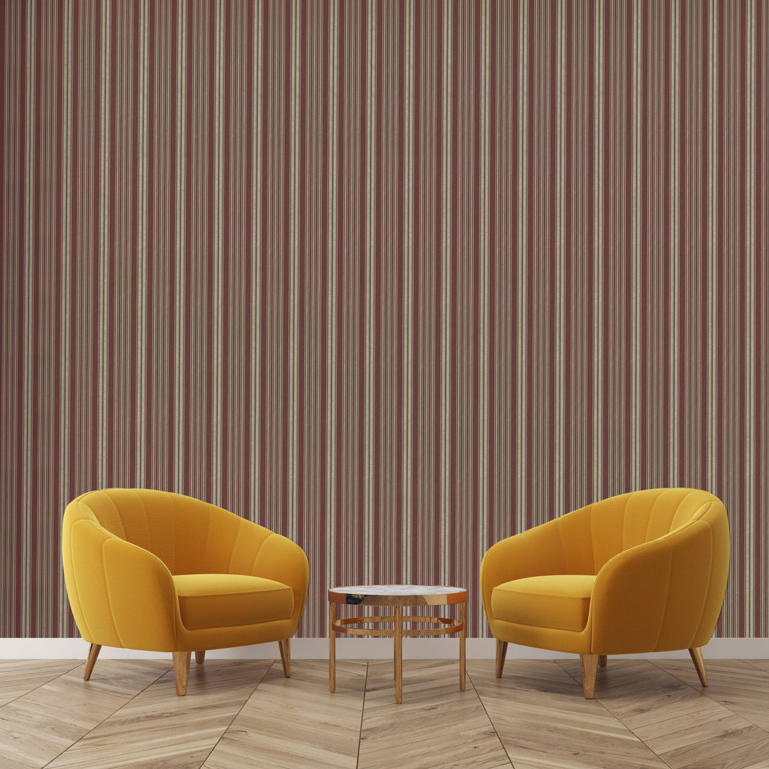 Mayfair Mocha Stripe Wallpaper 1827-66
