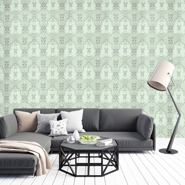 Mayfair Mint Motif Wallpaper 1841-25