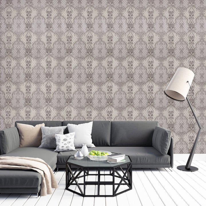 Mayfair Lilac Brocade Wallpaper 1841-36