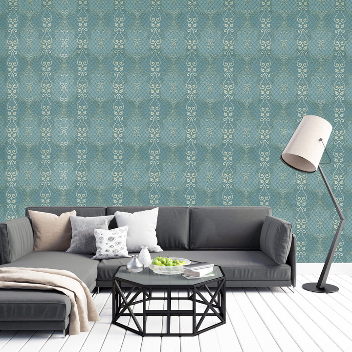 Mayfair Azure Motif Wallpaper 1841-78