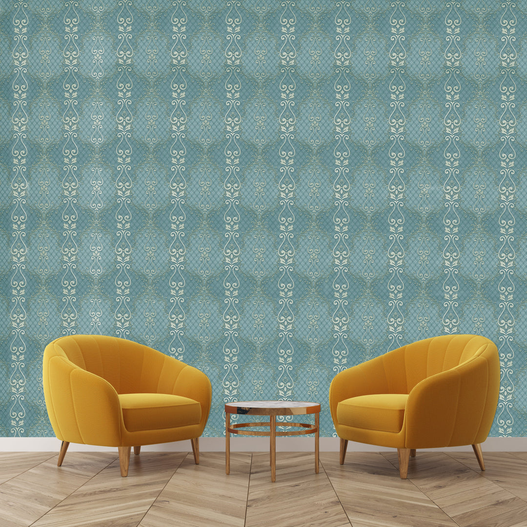 Mayfair Azure Motif Wallpaper 1841-78