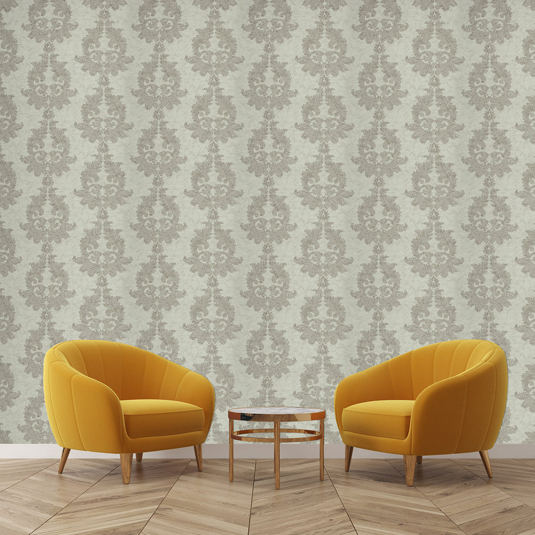 Mayfair Grey Baroque Wallpaper 8329-39