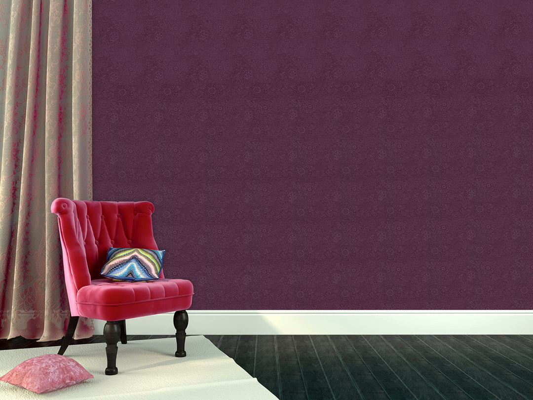 Newcastle 29 Plum Satin Wallpaper Sk69-5166