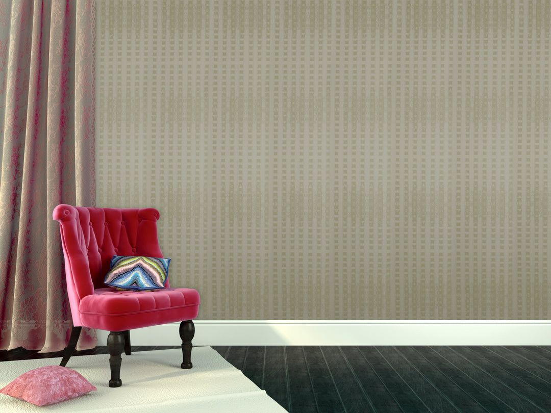 Newcastle 29 Vanilla Stripe Wallpaper Sk69-5427