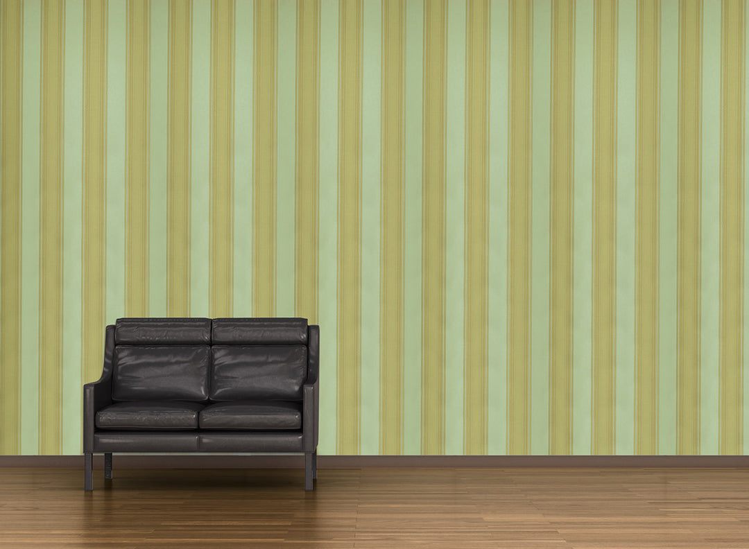 Olive Fire Stripe Wallpaper