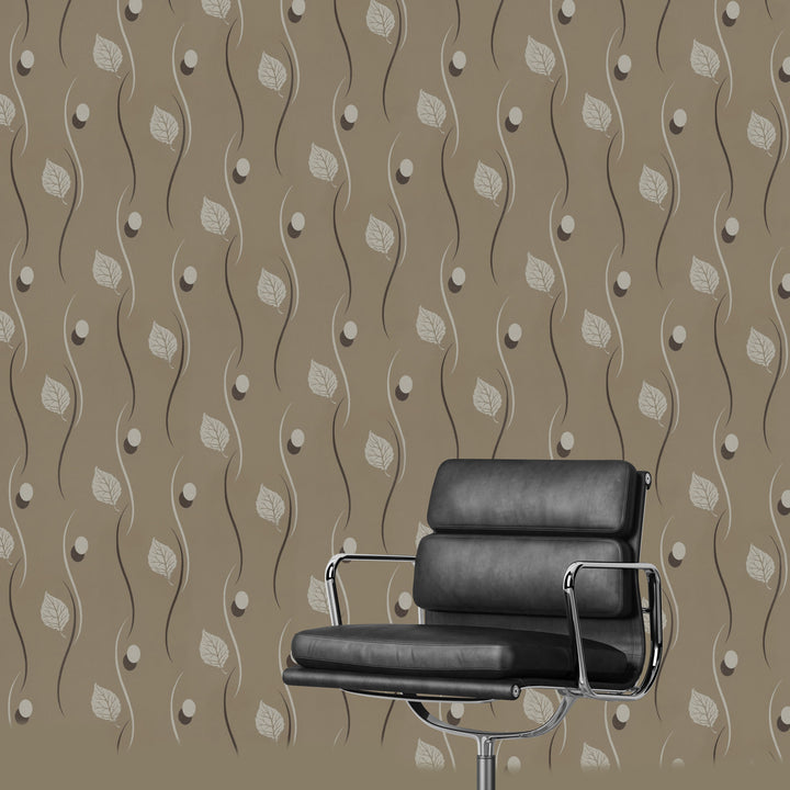 Newport A Earth Bronze Swirl Wallpaper Sk2445
