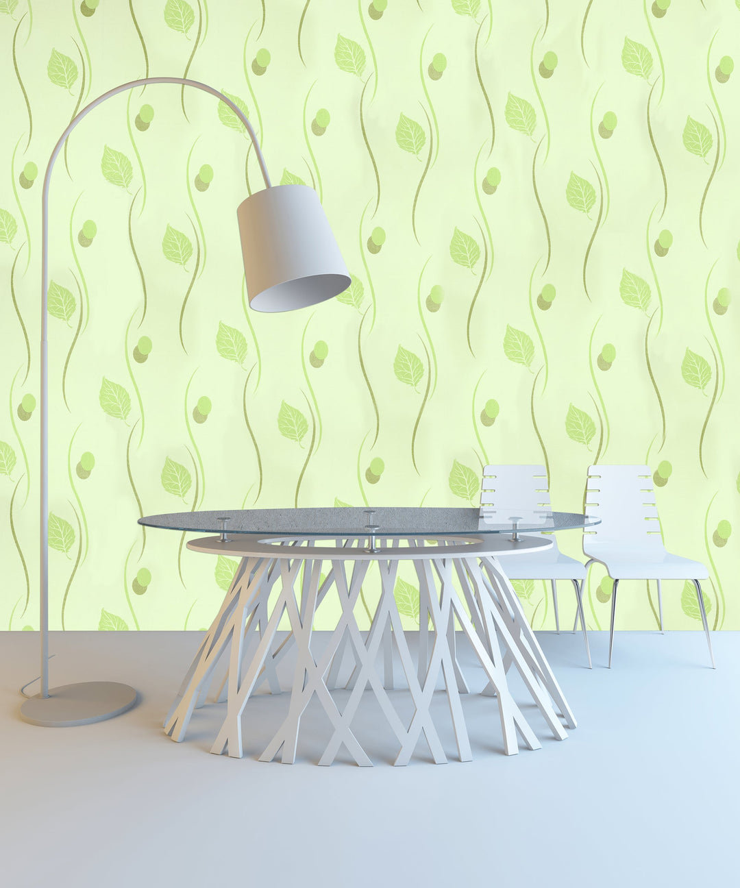 Newport A Lime Wave Wallpaper Sk2446