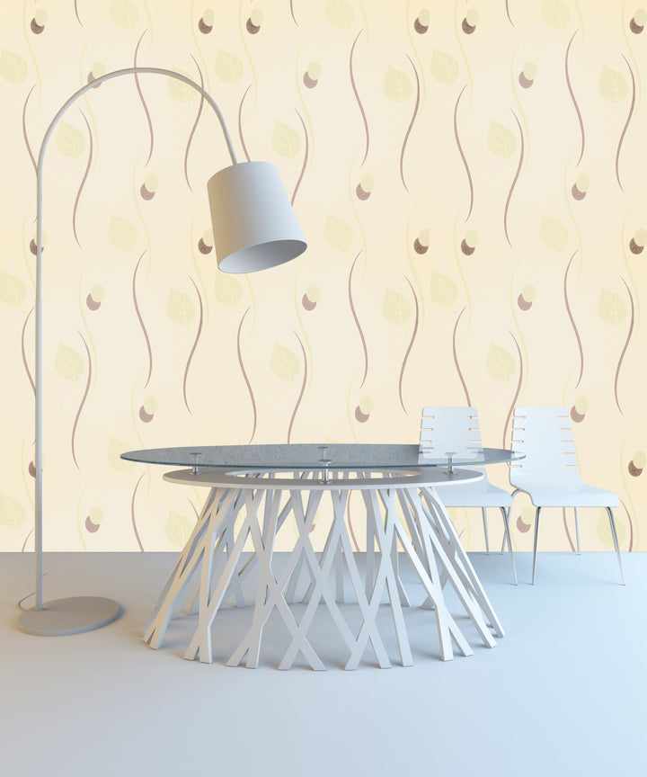 Newport A Ivory Swirl Wallpaper Sk2448