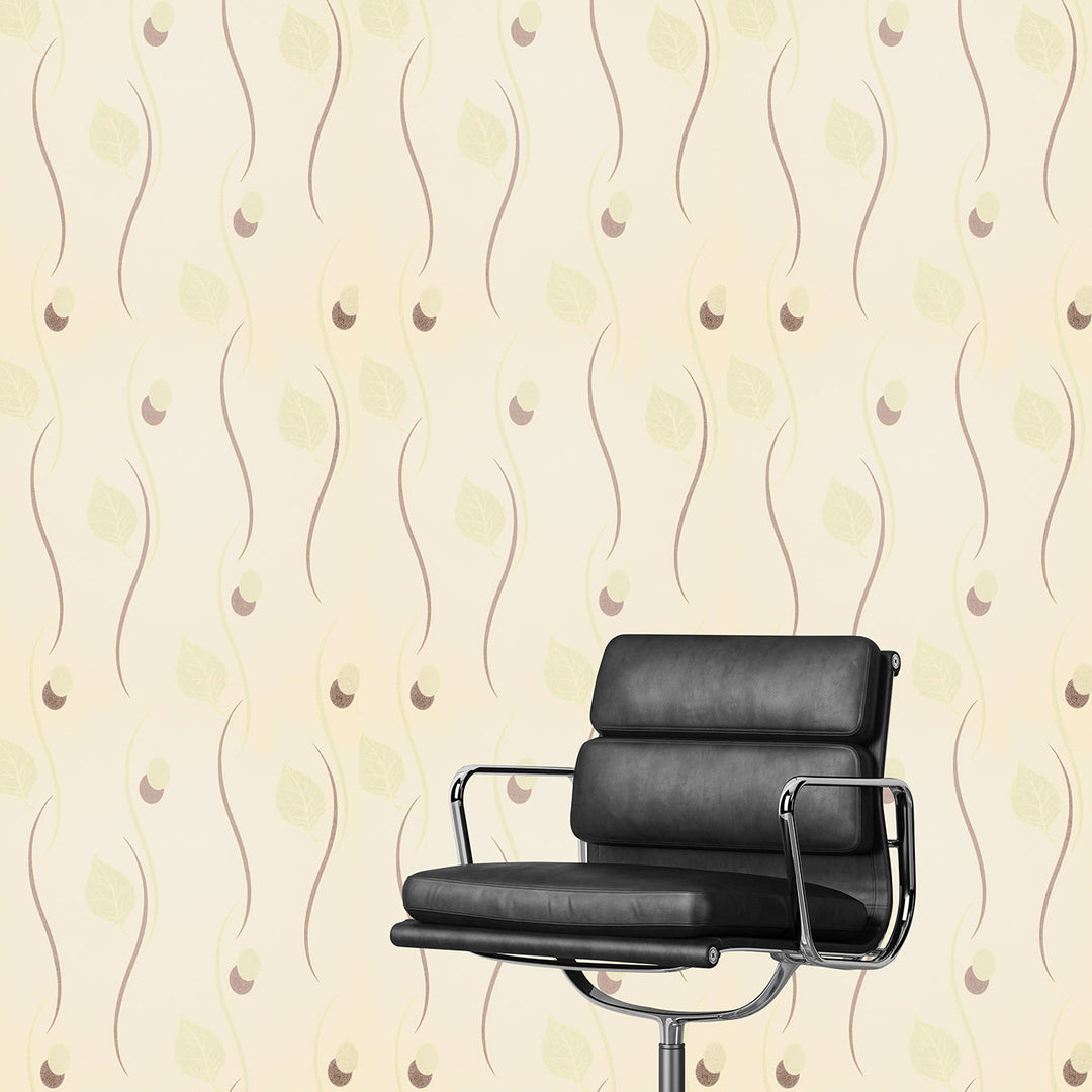 Newport A Ivory Swirl Wallpaper Sk2448