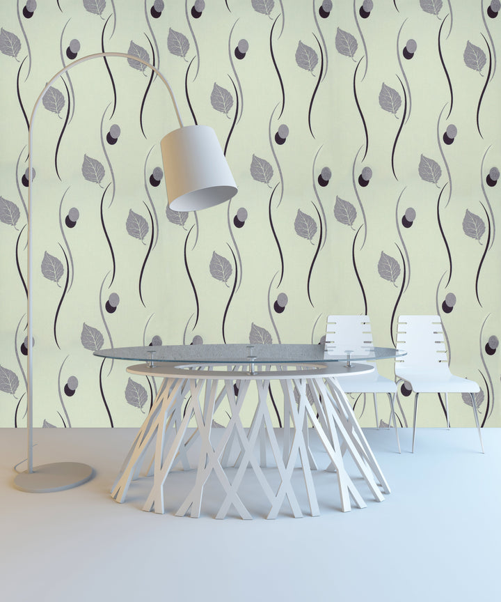 Newport A Pearl Grey Swirl Wallpaper Sk2462