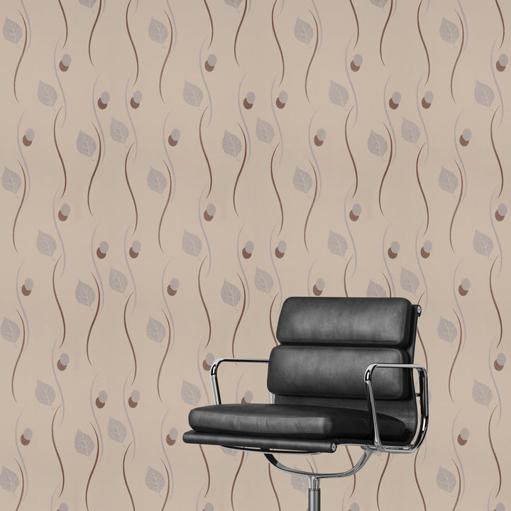 Newport A Taupe Swirl Wallpaper Sk2464