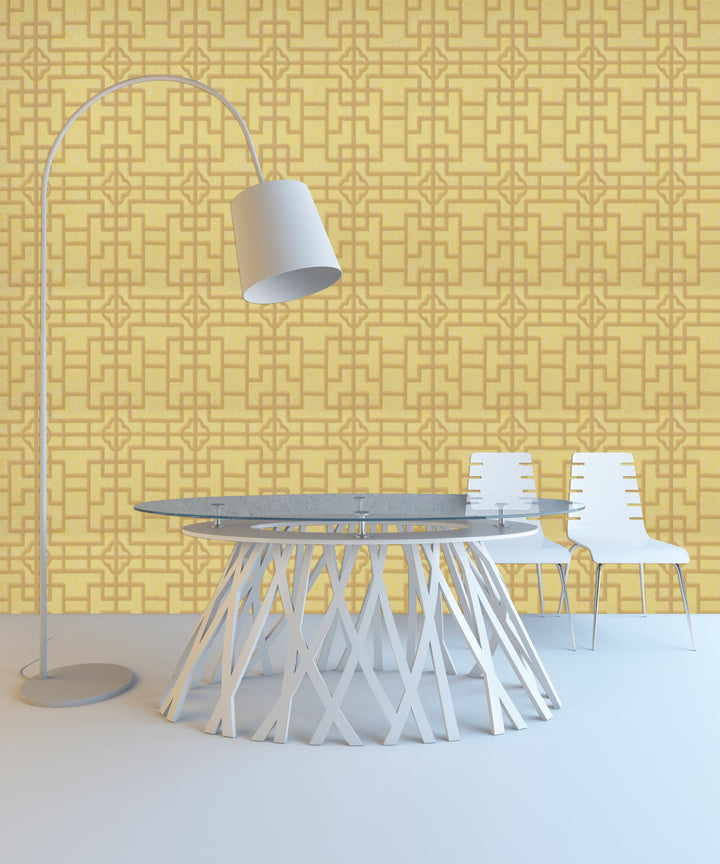 Newport A Honeycomb Gold Wallpaper Sk2810