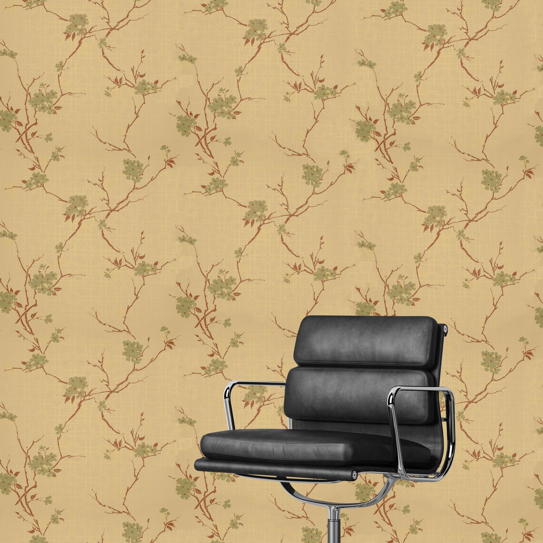 Newport A Rustic Floral Pattern Wallpaper Sk2832