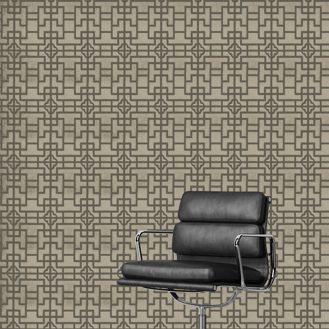Newport A Wicker Gray Pattern Wallpaper Sk2836
