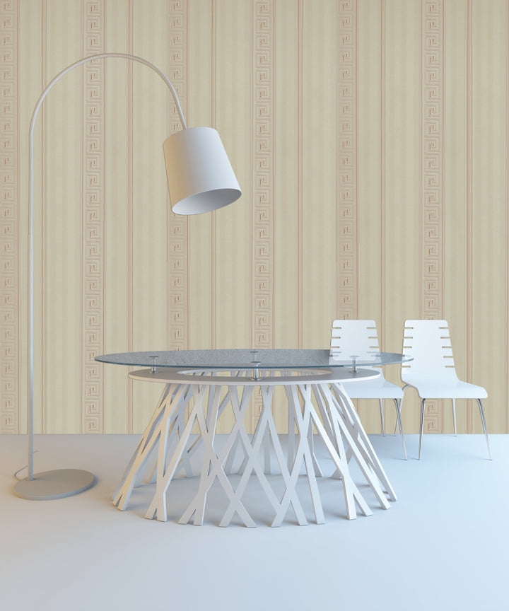 Newport A Subtle Mocha Lines Wallpaper Sk2838