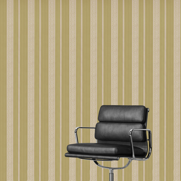 Newport A Warm Taupe Stripes Wallpaper Sk2839