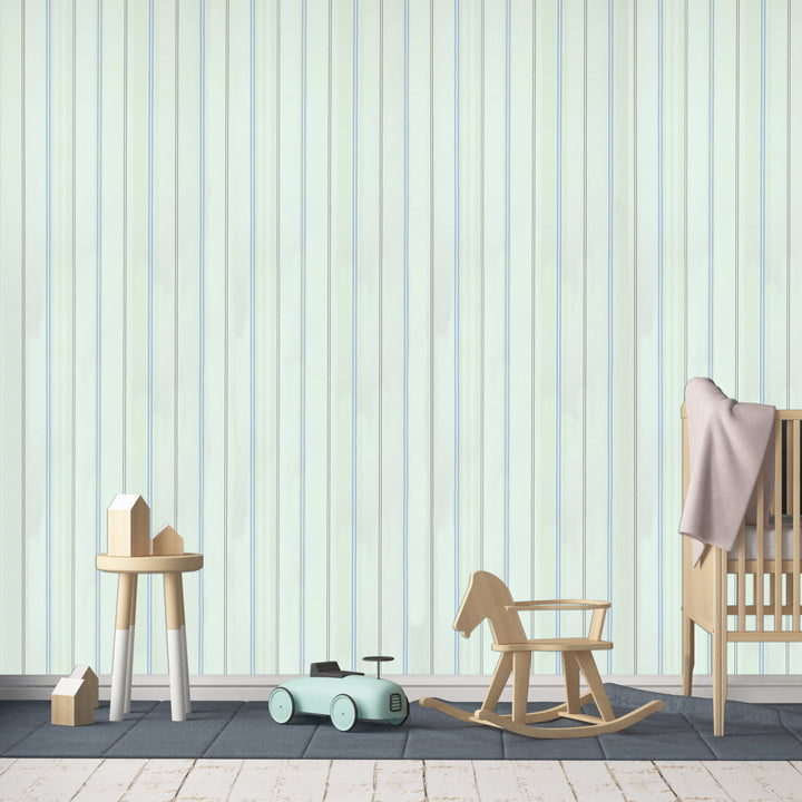 Newport B Mint Stripes Wallpaper Sk6820