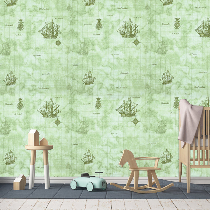 Newport B Mint Grid Wallpaper Sk6823
