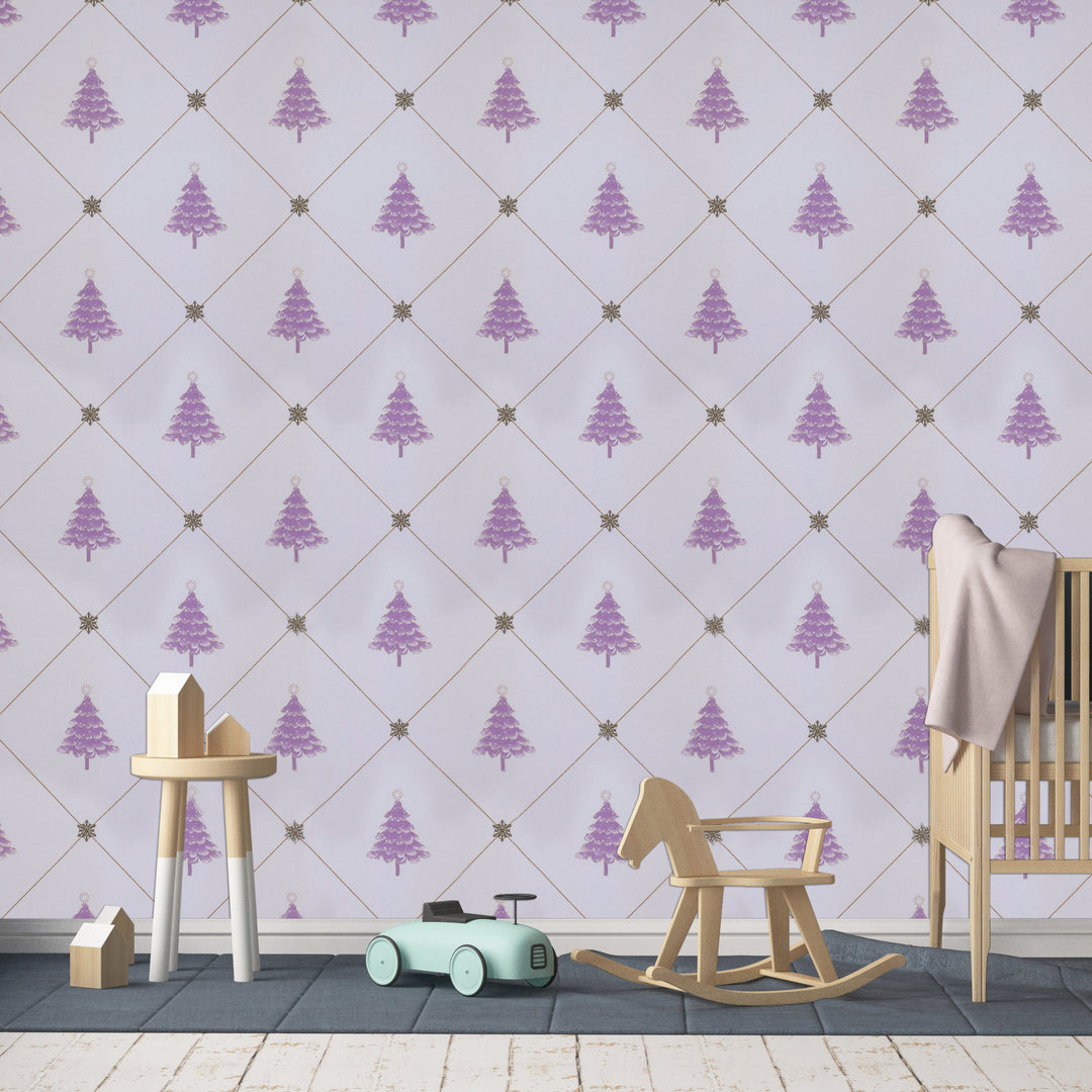 Newport B Lavender Rockets Wallpaper Sk6830