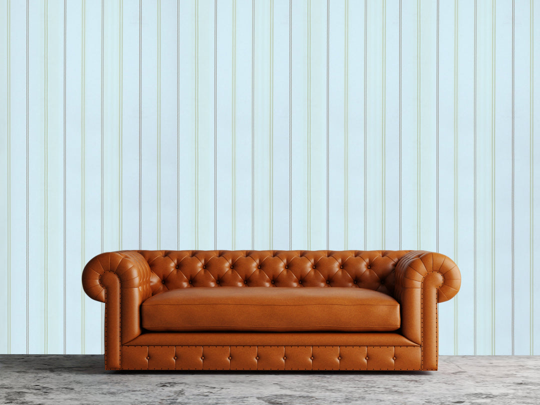 Newport B Aqua Stripes Wallpaper Sk6861