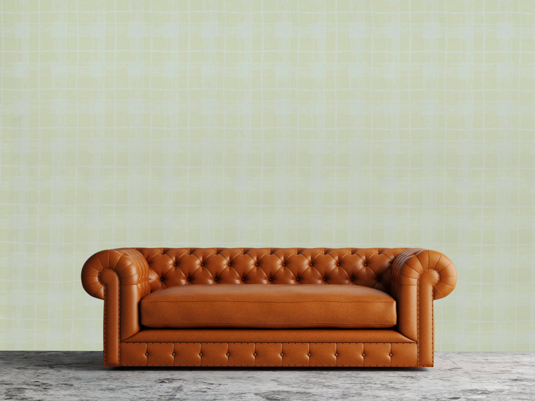 Newport B Vanilla Grid Wallpaper Sk8309
