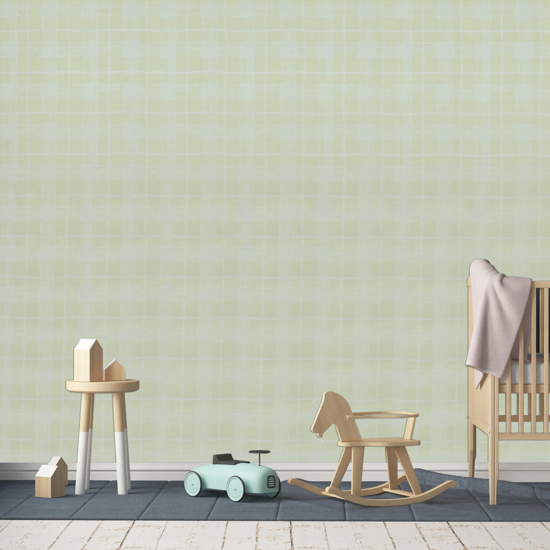 Newport B Vanilla Grid Wallpaper Sk8309