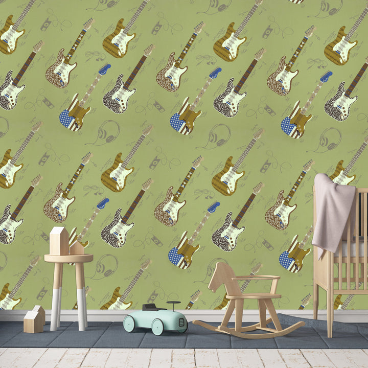 Newport B Avocado Rockets Wallpaper Sk8332