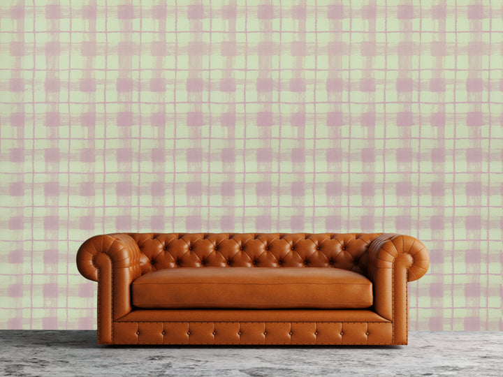 Newport B Sand Check Wallpaper Sk8374