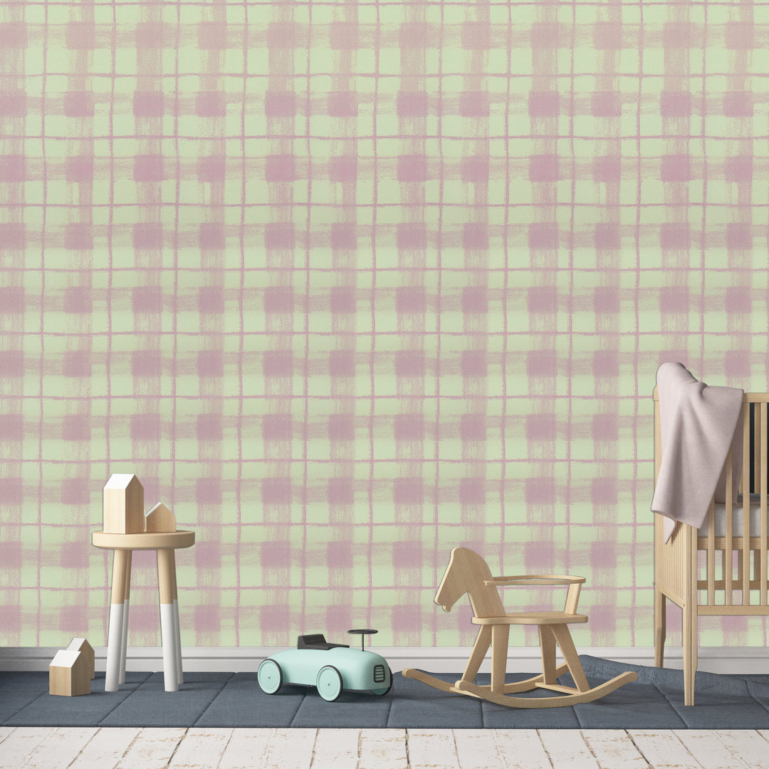 Newport B Sand Check Wallpaper Sk8374