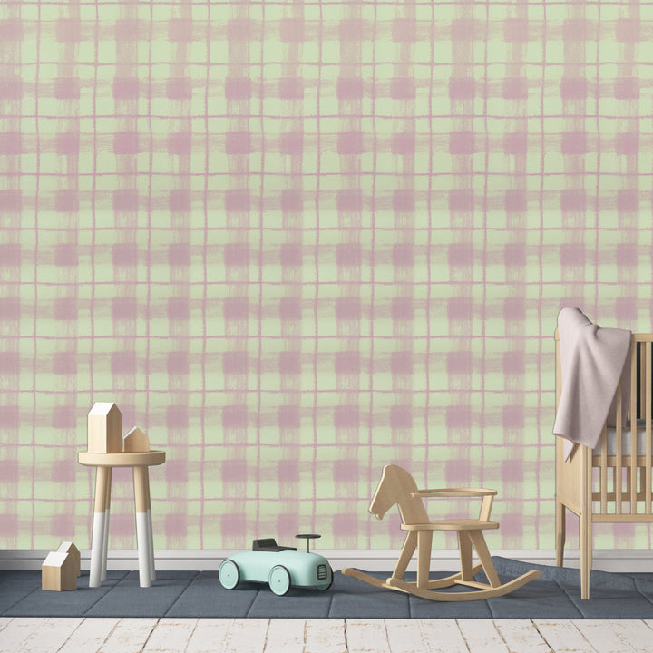 Newport B Sand Check Wallpaper Sk8374