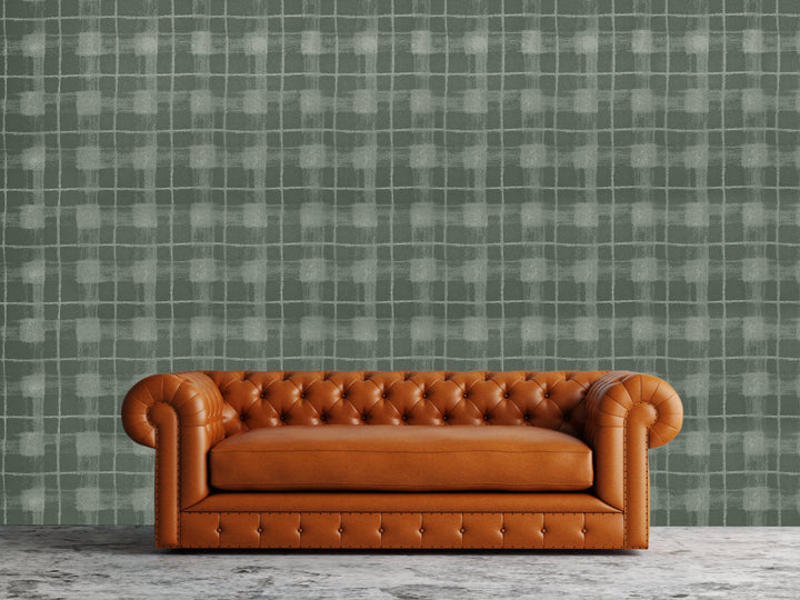 Newport B Forest Grid Wallpaper Sk8387