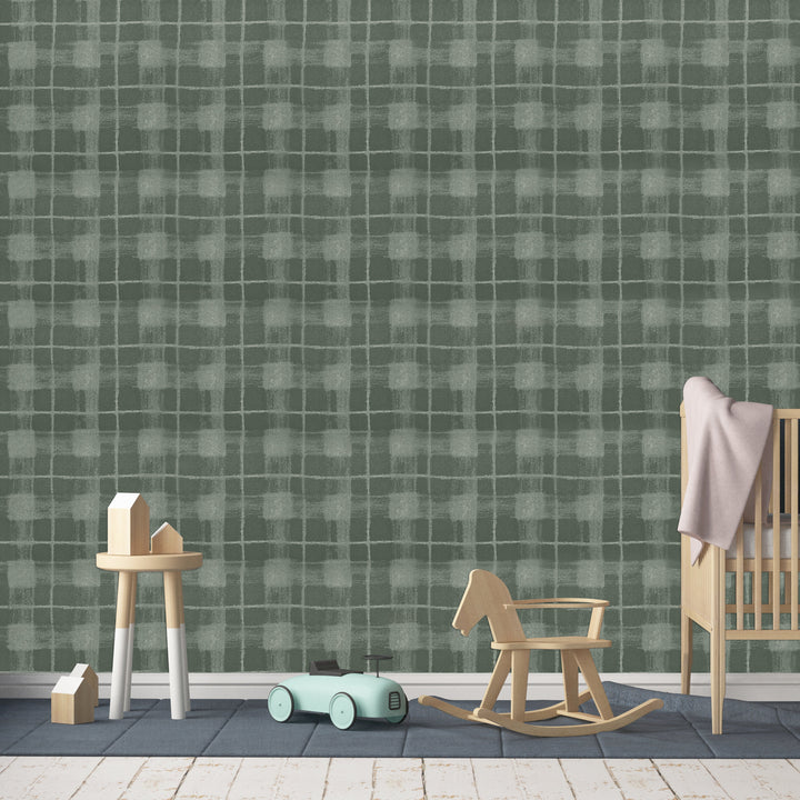 Newport B Forest Grid Wallpaper Sk8387