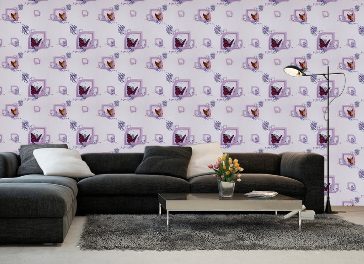 Norwich Violet Graphic Wallpaper 972114