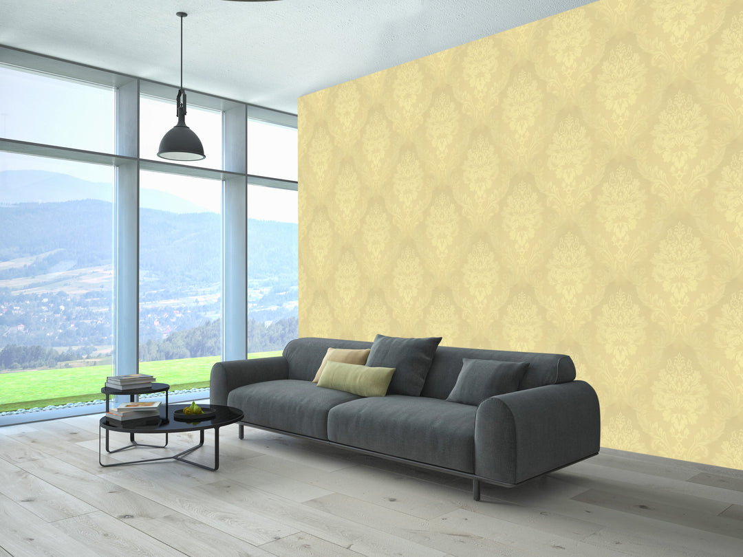 Norwich Golden Damask Wallpaper 972714
