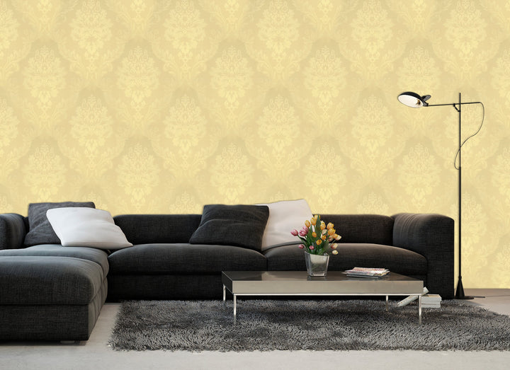 Norwich Golden Damask Wallpaper 972714