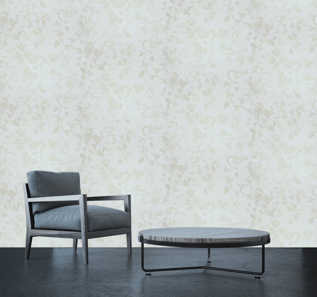 Oxford Beige Floral Wallpaper 9214
