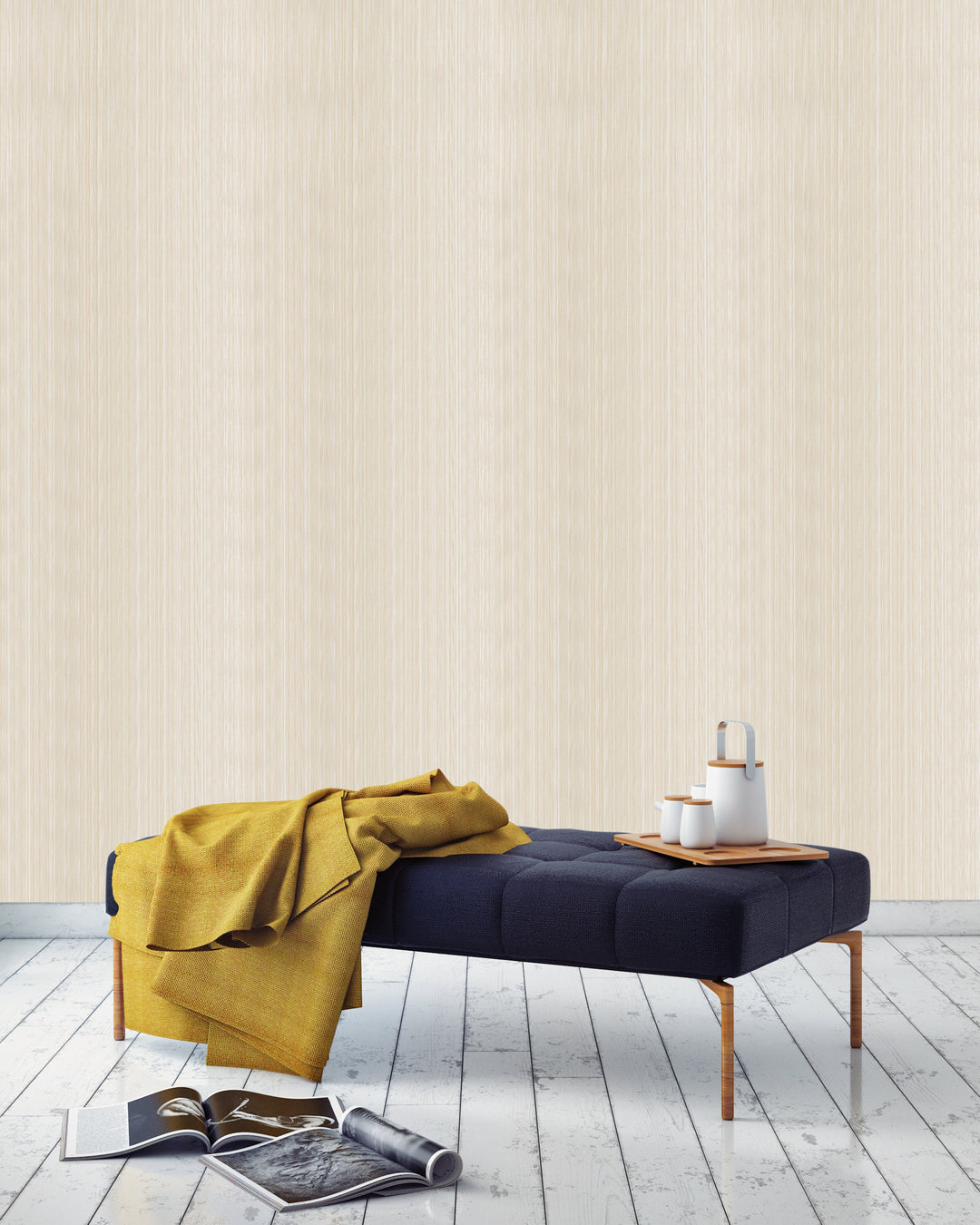 Prince Charles Bleached Oak Wallpaper 71622