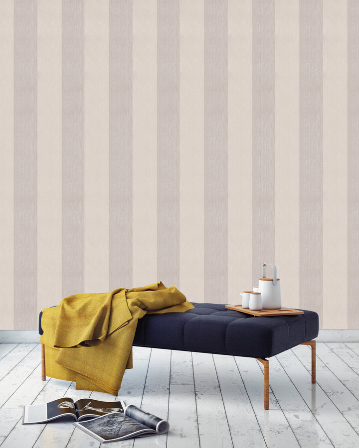 Prince Charles Neutral Stripe Wallpaper 82301