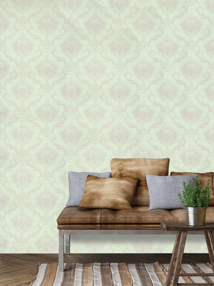 Queen Anne A Pale Lemon Wallpaper Sk22115