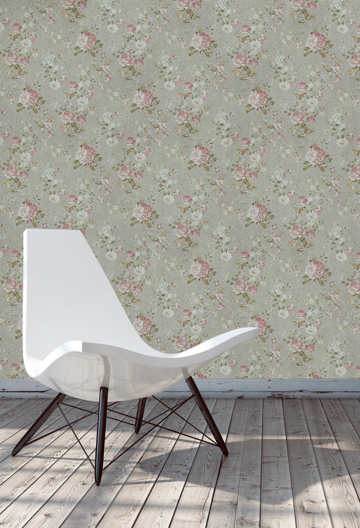 Queen Anne A Mocha Damask Wallpaper Sk6720