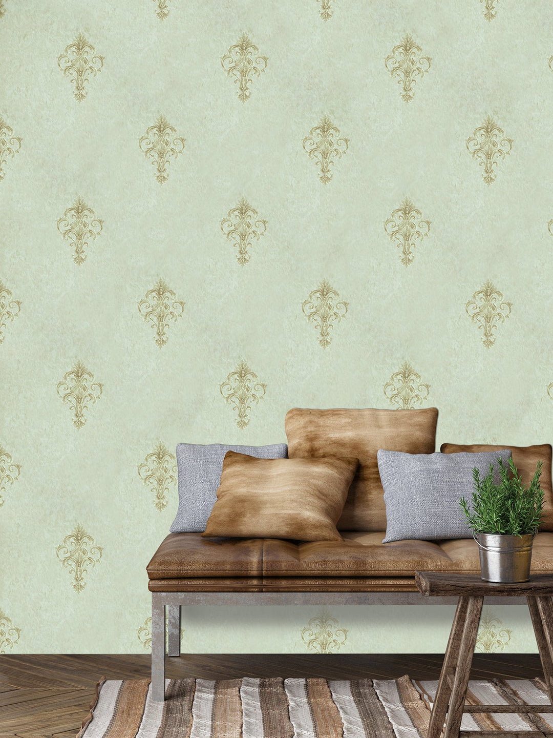 Queen Anne A Woodgrain Stripe Wallpaper Sk6748