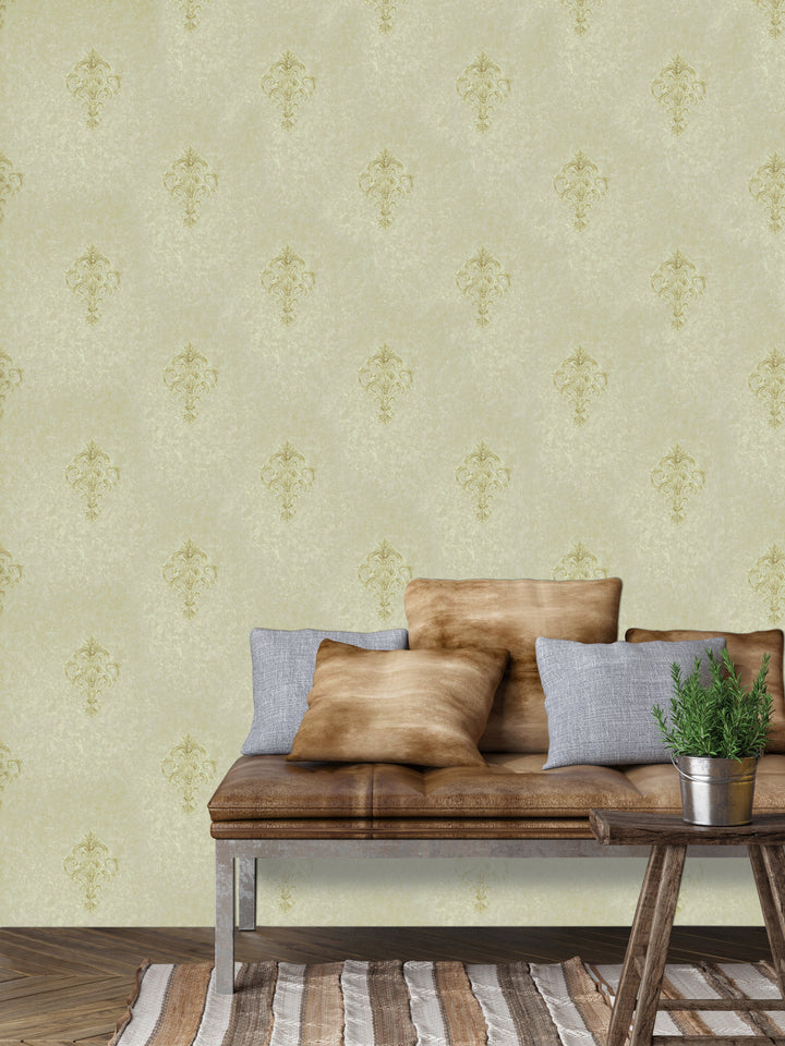 Queen Anne A Vintage Ivory Wallpaper Sk6749
