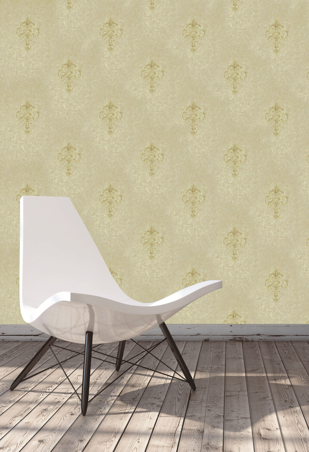 Queen Anne A Vintage Ivory Wallpaper Sk6749